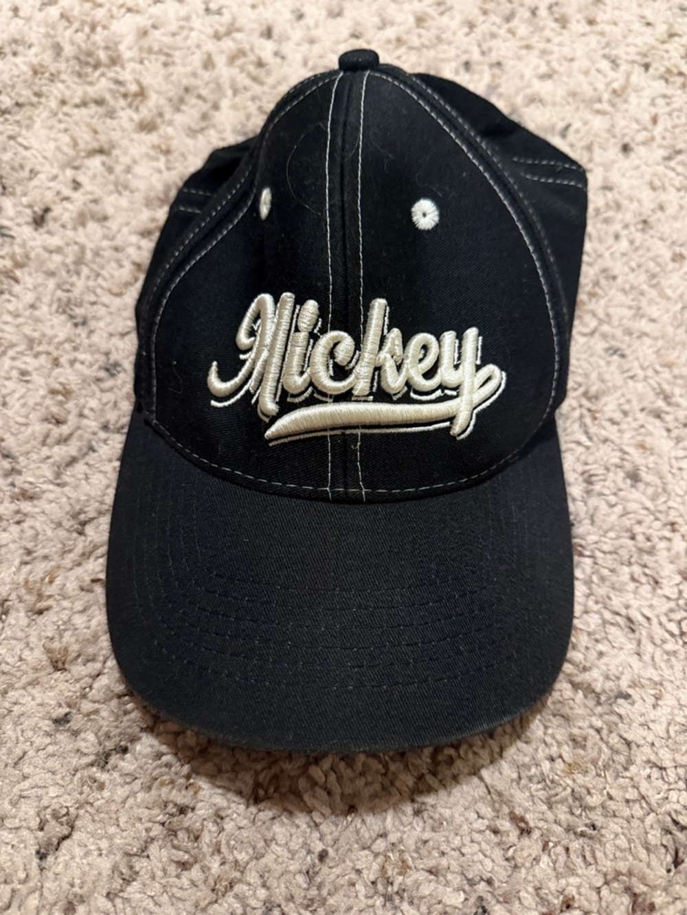 Walt Disney World Black Cap with White 'Mickey' Embroidery